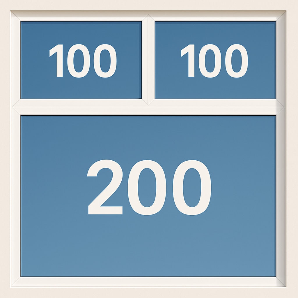 Вигляд вікна 100 100 200